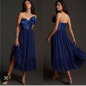 Anthropologie x Hutch Blue Bow Dress Tulle 2P